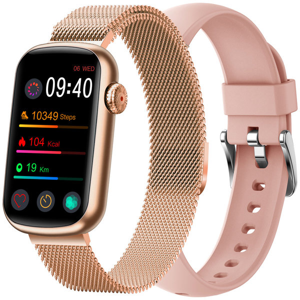 SMARTY2.0 Smartwatch SW032D gold Silikon-Band