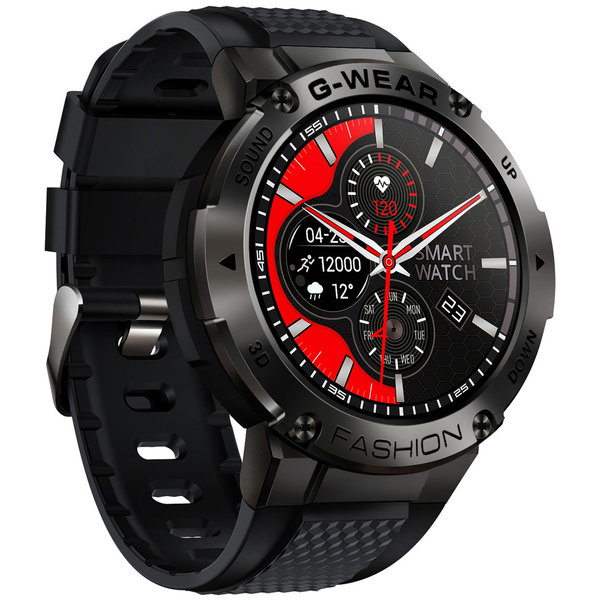 SMARTY2.0 Smartwatch SW036A black Silikon-Band
